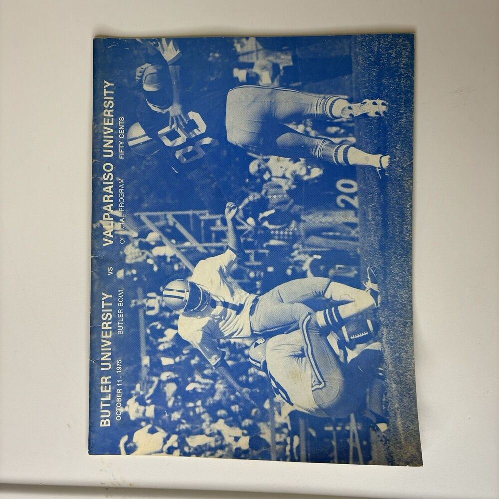 Vintage Butler vs Valparaiso Butler Bowl Official Program 1975 Football